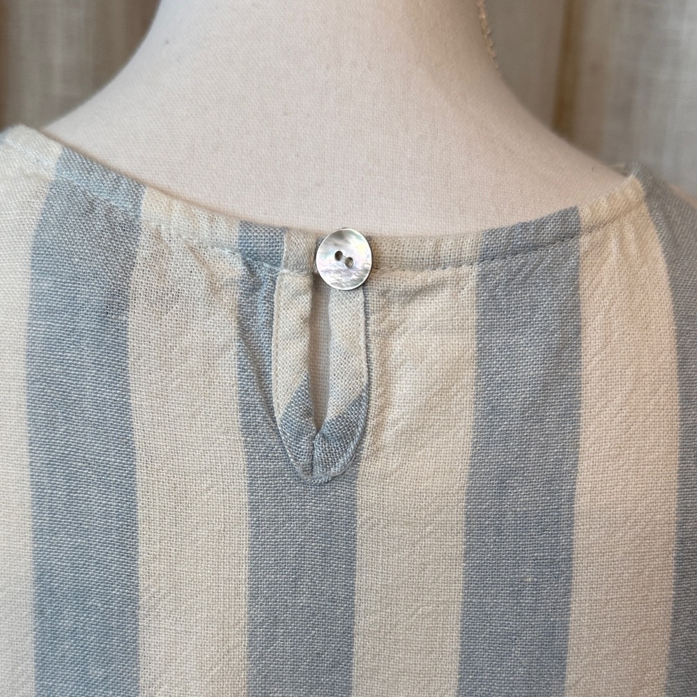 Charlie Paige Blue and White Striped Blouse - Picture 7 of 15